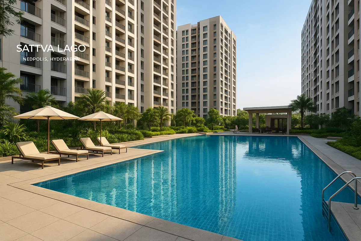 Sattva Lago pool and lifestyle amenities overview